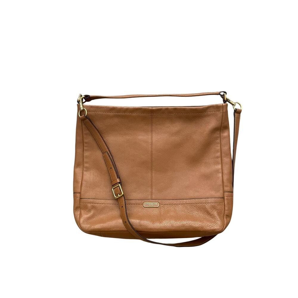 Coach Park Womens Saddle Tan British Leather Hobo Bag